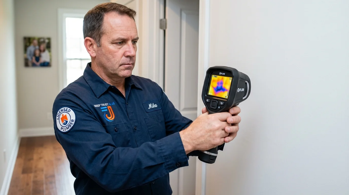 Thermal imaging leak detection by Johns Plumbing LLC in Girard